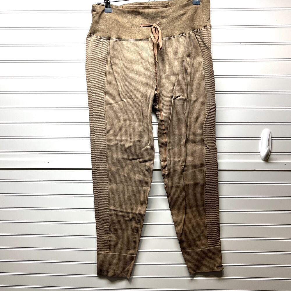 Victoria’s Secret Pink Active Ribbed Leggings With Drawstring Waist Size L